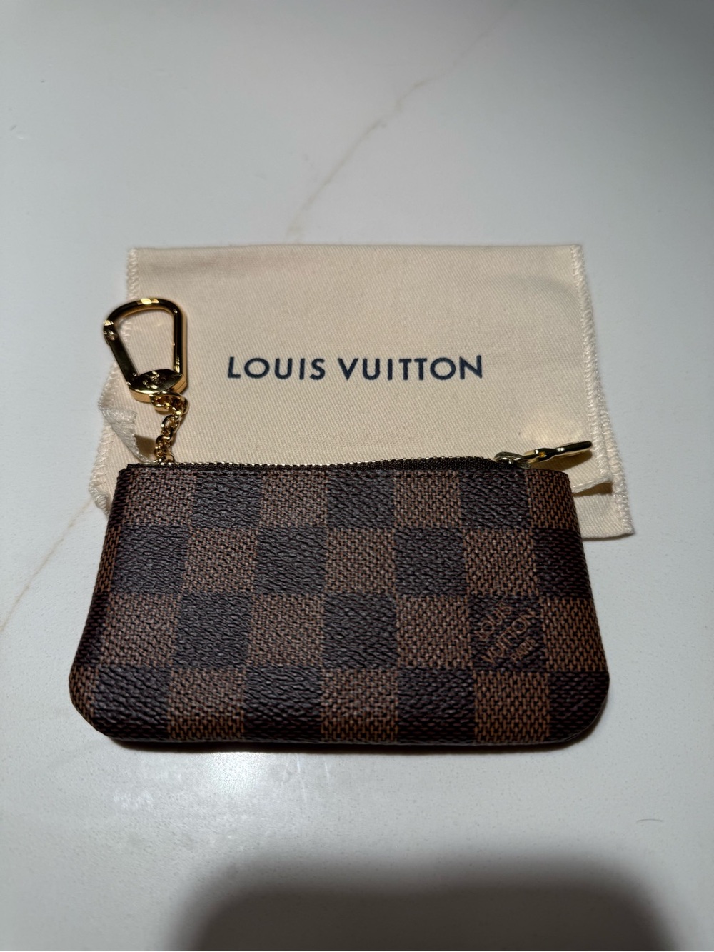 Louis Vuitton Damier Ebene Key & Card Holder in Brown